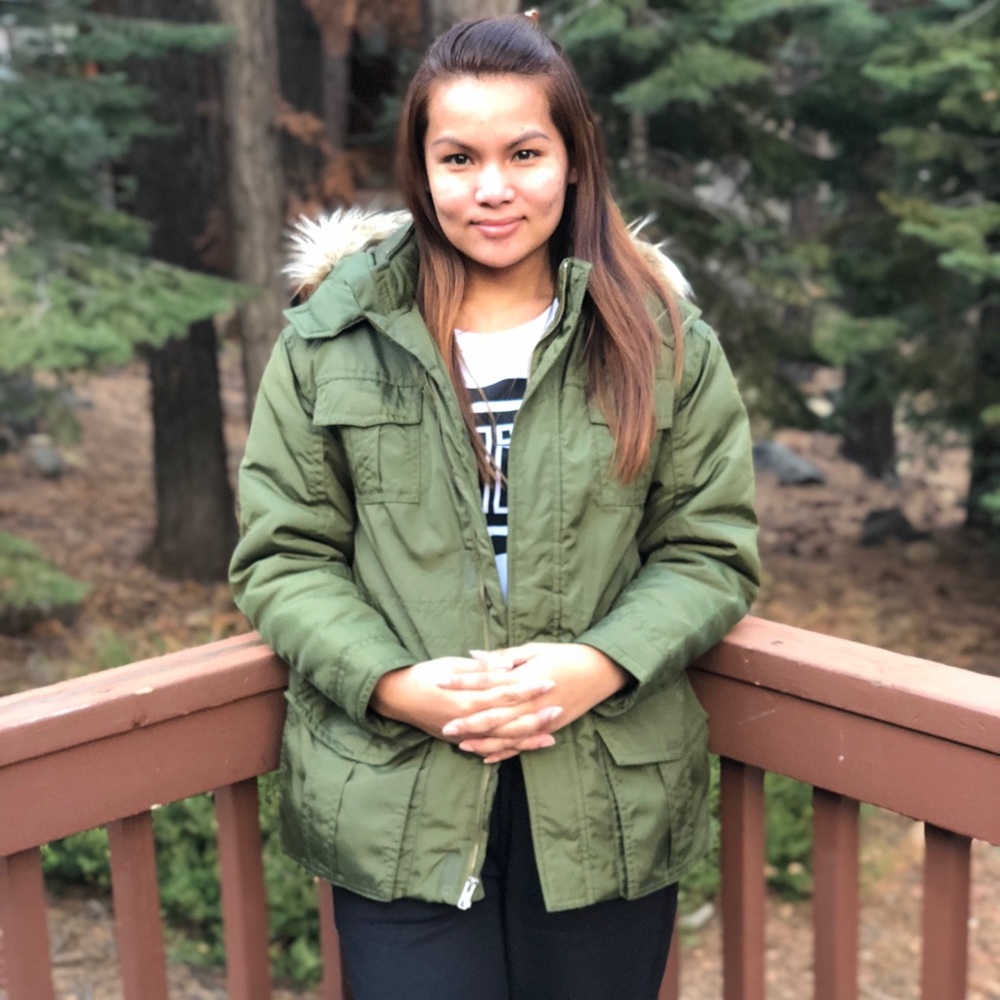 Green coat